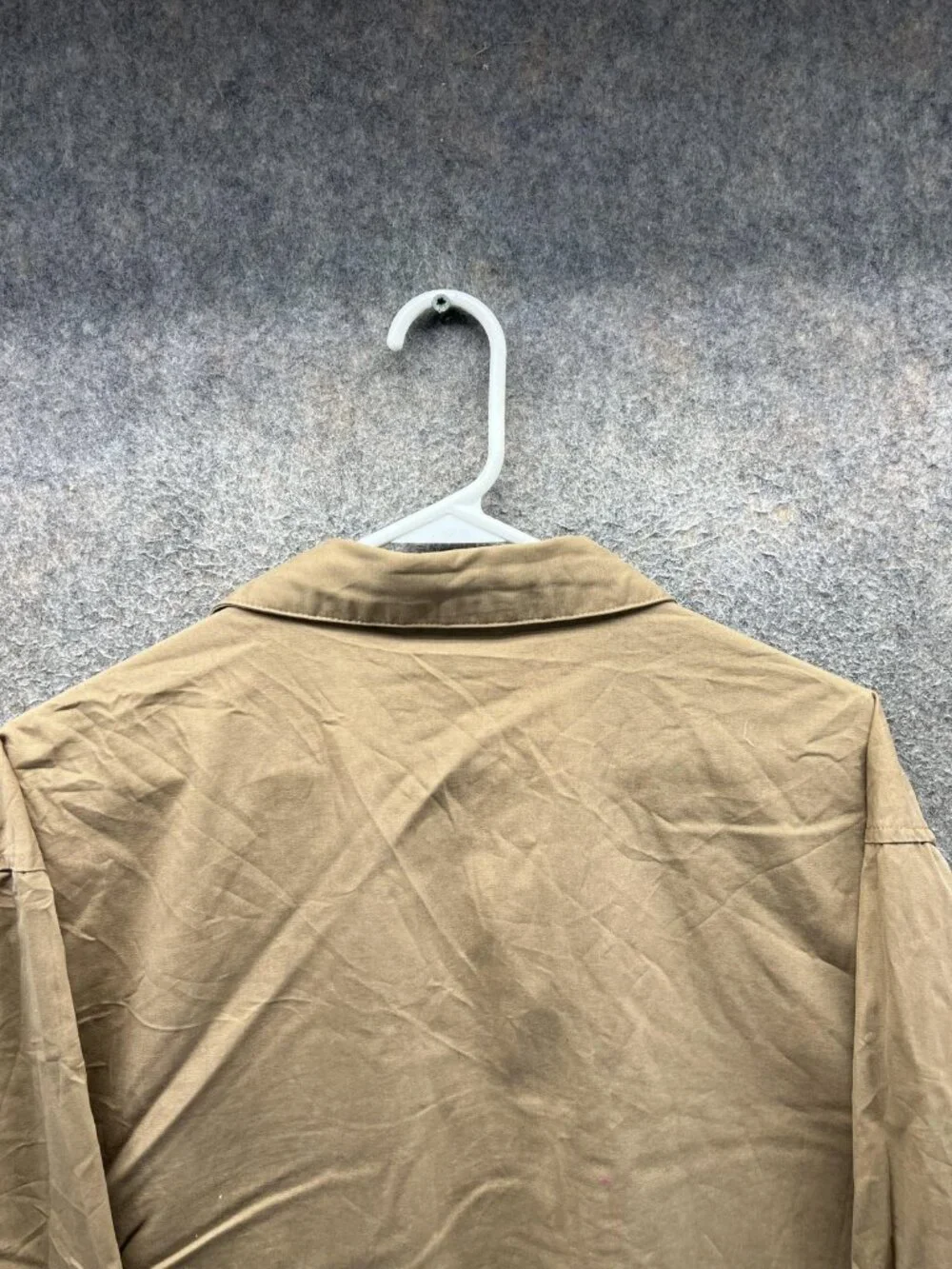 Polo Ralph Lauren Jacket Mens Large Beige Canvas Full Zip B Swing Harrington vtg